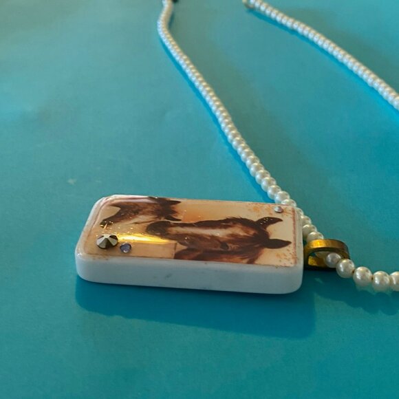Unique Domino & Horse -Themed Necklace! - Picture 3 of 5
